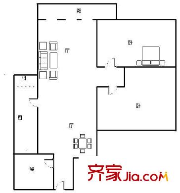 嘉寶樓 2室 戶型圖