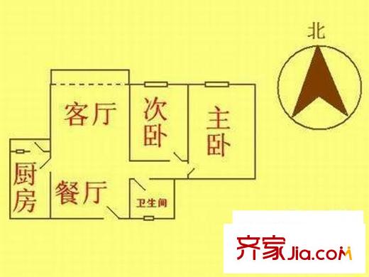 河濱花園 2室 戶型圖