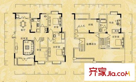 翠湖花園 5室戶型圖