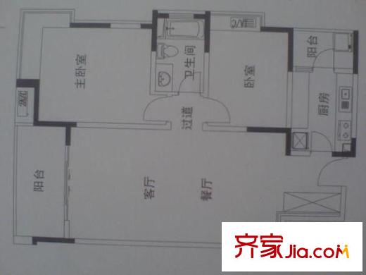 翠湖花園 2室 戶型圖