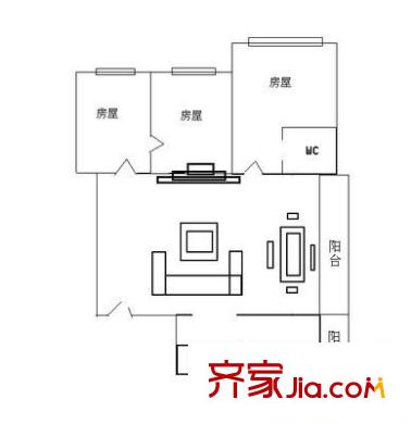 第二教師村 3室 戶型圖