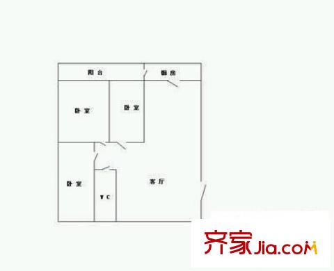 第二教師村 3室 戶型圖