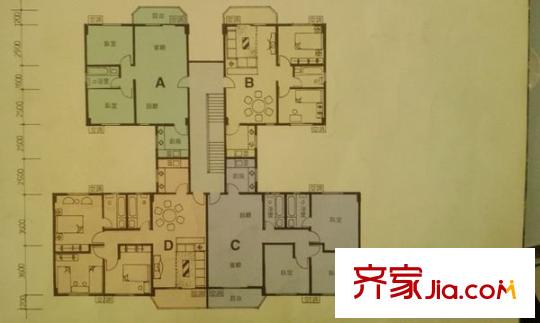 龍威花園 3室 戶型圖