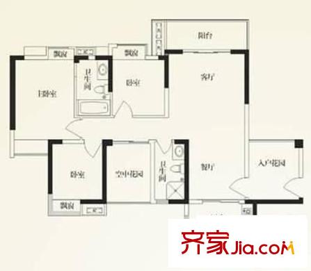 金?；ㄔ?4室 戶型圖
