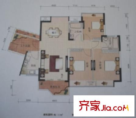 金?；ㄔ?3室 戶型圖