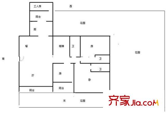 教師新村(松山湖)戶型圖松山湖教師新村 3室 戶型圖 3室2廳2衛(wèi)1廚