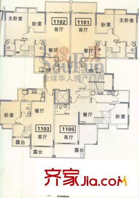 金田花園 2室 戶型圖