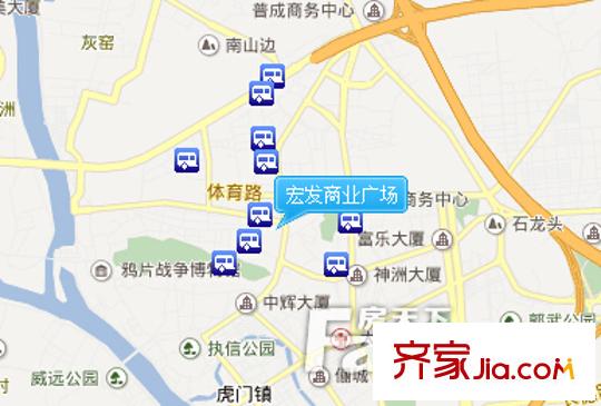 宏發(fā)商業(yè)廣場交通圖 