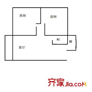 龍景花園 2室 戶型圖
