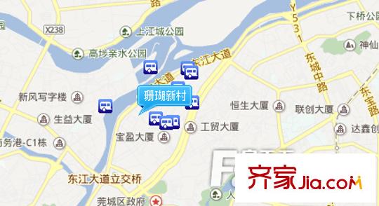 珊瑚新村交通圖 