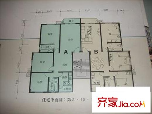 龍威花園 3室 戶型圖