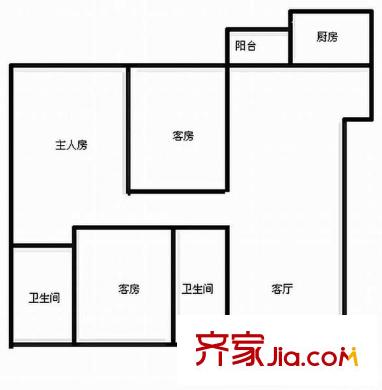 教師新村(松山湖)戶型圖松山湖教師新村 3室 戶型圖 3室2廳2衛(wèi)1廚