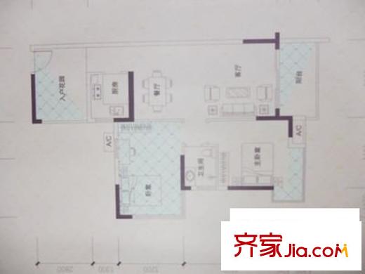 第二教師村 3室 戶型圖
