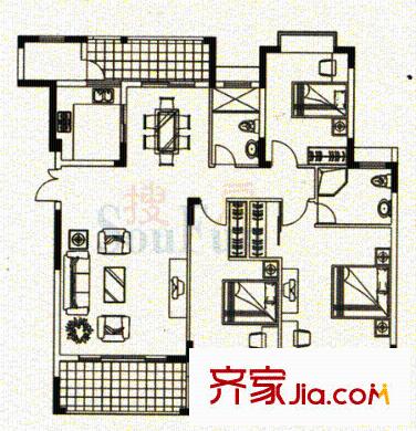 中信凱旋城二期    戶型圖