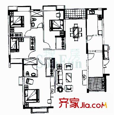 中信凱旋城二期    戶型圖