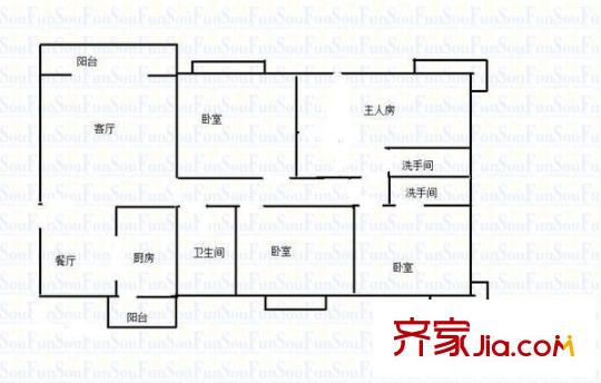地王廣場 4室 戶型圖