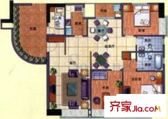 地王廣場  4室戶型圖