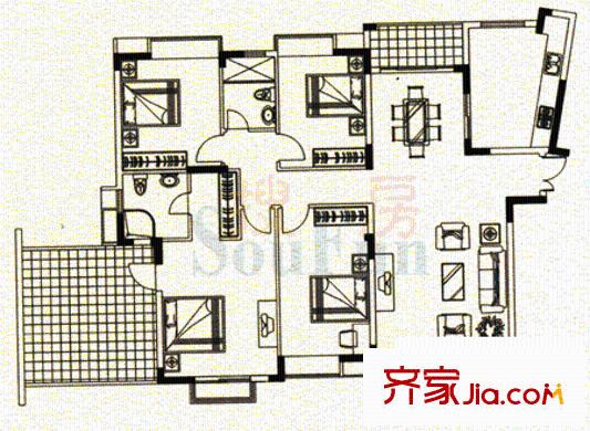 中信凱旋城二期    戶型圖