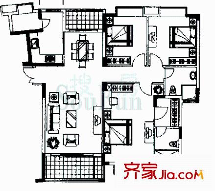 中信凱旋城二期    戶型圖
