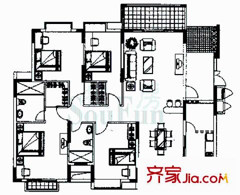 中信凱旋城二期    戶型圖