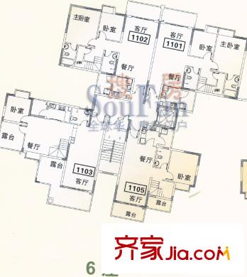 金田花園 2室 戶型圖