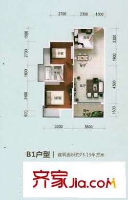 麗水佳園 3室 戶型圖