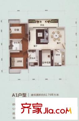 麗水佳園 3室 戶型圖