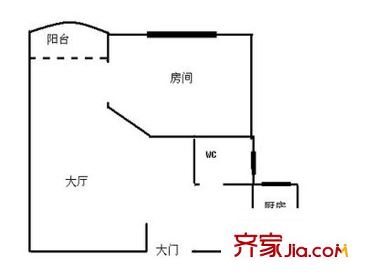 南城鴻福廣場(chǎng)戶型圖鴻福廣場(chǎng) 1室 戶型圖 1室1廳1衛(wèi)1廚