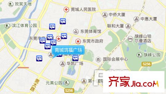 南城鴻福廣場(chǎng)交通圖 