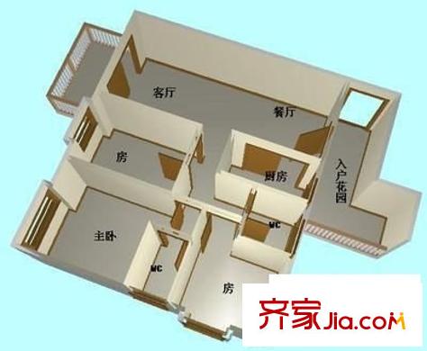 厚街盛和廣場 3室 戶型圖