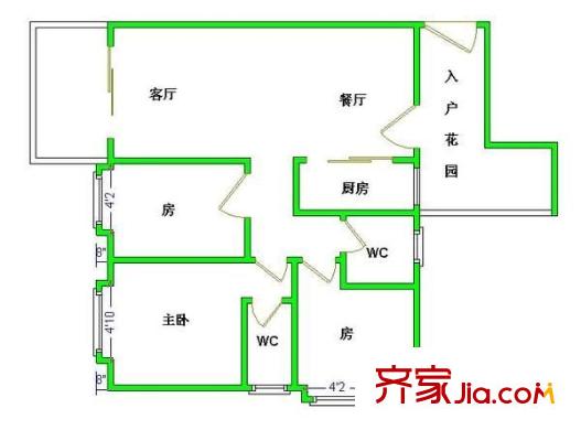 厚街盛和廣場 2室 戶型圖