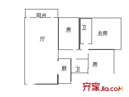 風(fēng)華豪庭 3室 戶型圖