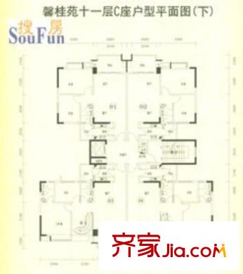 芳桂園戶型圖馨桂苑 3室