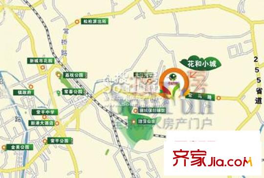 花和小城交通圖