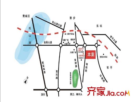 敏捷春天花園交通圖交通區(qū)位圖