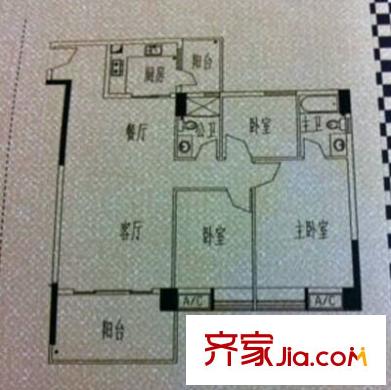 地王廣場 3室 戶型圖
