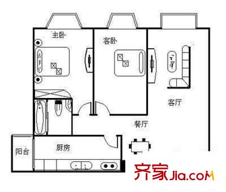 風(fēng)華豪庭 5室 戶型圖