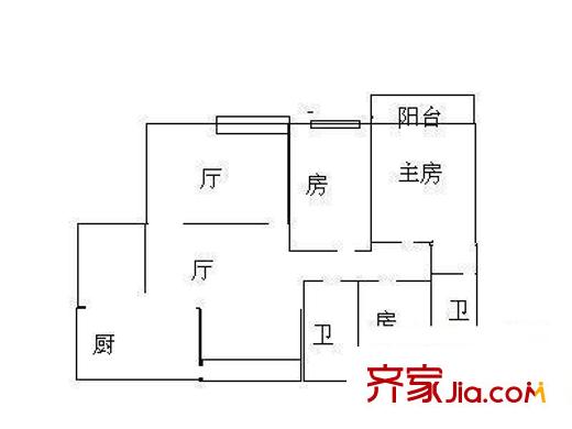 風(fēng)華豪庭 3室 戶型圖