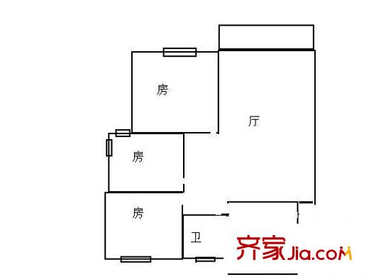 萬科紫臺 3室 戶型圖