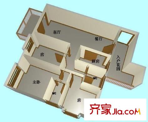 君匯華庭  3室戶型圖