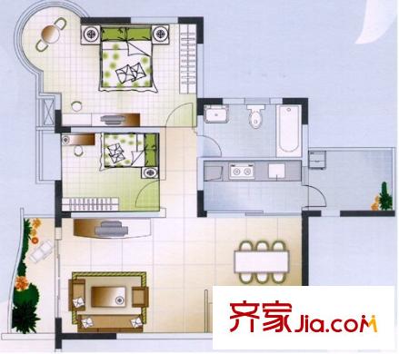 健逸天地一期 3室 戶型圖