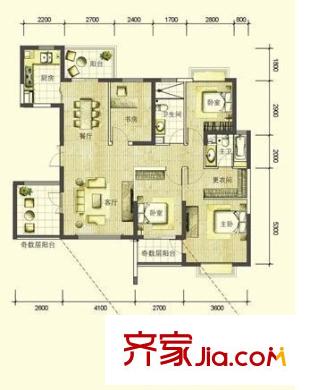 健逸天地 4室 戶型圖