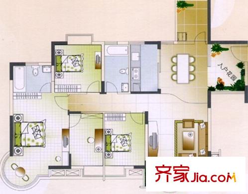 健逸天地一期 3室 戶型圖