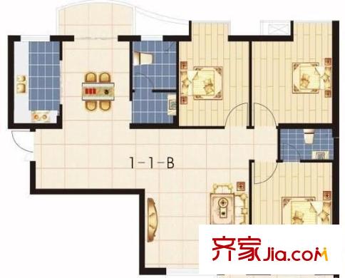 東逸翠苑 3室 戶型圖