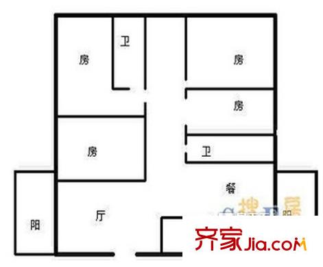 花和小城 4室 戶型圖