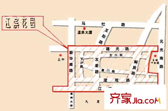 江濱花園交通圖
