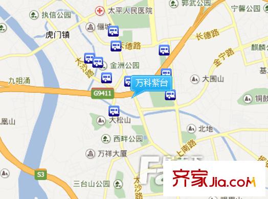 萬科紫臺交通圖 