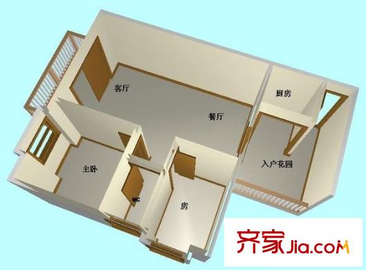 君匯華庭  2室戶型圖