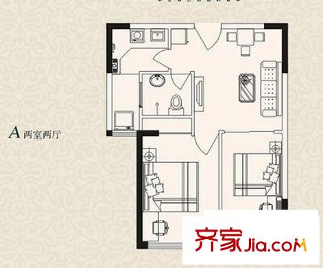 健逸天地 2室 戶型圖