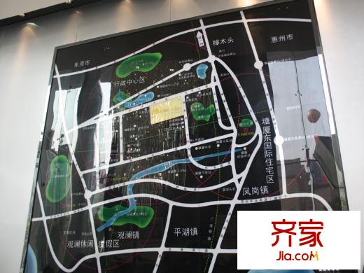 萬科金色城市實景圖銷售中心的區(qū)位圖（2013-12-30）